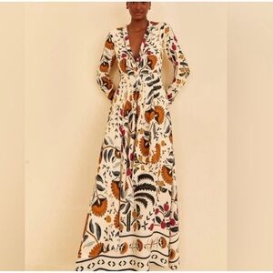 FARM Rio Vibrant Floral Long Sleeve Dress